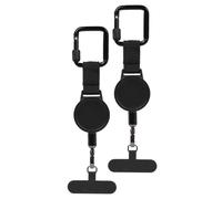 (2pcs) Retractable Anti-Theft Phone Holder Strap - Heavy-Duty Square Pull-Tab Lanyard Keychain with High Tensile Strength for Outdoor Travel Hiking