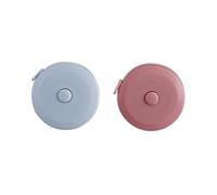 2Pcs Retractable Tape Measure 1.5M Soft Customized Tape Measure Soft PVC Tape Measure Retractable Sewing Measure for Custom Sewing Scheme (Blue and Pink)