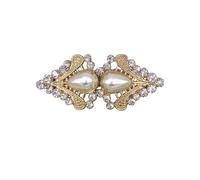 2PCS Retro Fiore Spilla Pin Clip Cristallo Strass Fibbia Femminile Partito Vestito Cardigan Sciarpa Maglione Decorazione Gioielli Regalo, Misura unica, Agata