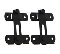 2Pcs Reusable Stainless Steel Fence Latch Lock Door Lock Buckle Black