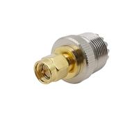 2Pcs RF Adattatore Coassiale SMA Spina Maschio A UHF Femmina SO239 SO-239 Connettore Coassiale Convertitore di Prova for Cavo Antenna Radio CB