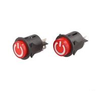 2pcs Ride-On Car Start Switch Button 16A Power | Made of per durable ABS plastic, compact size 0.94x1.1x1.53 inch, lightweight design, safe for kids