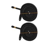 2Pcs Riding Inner Tube 700x23C | Synthetic Rubber with 48mm America Valve | Replacement for Road/Mountain Vehicles | Shock Absorption & Heat Protection