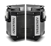 2pcs RIFRANGENTI ADESIVI compatibile con Valigie Laterali GIVI TREKKER OUTBACK 48 37 ltr R 1150 1200 1250 GS F 650 700 800 GS R1200R S1000XR R1200RT (Bianco)