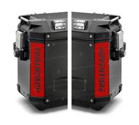 2pcs RIFRANGENTI ADESIVI compatibili con Valigie Laterali GIVI TREKKER OUTBACK 48 37 ltr Motorrad R 1150 1200 1250 GS F 650 700 800 GS R1200R S1000XR R1200RT (Rosso)
