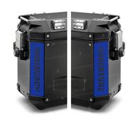2pcs RIFRANGENTI ADESIVI compatibili con Valigie Laterali GIVI TREKKER OUTBACK 48 37 ltr R 1150 1200 1250 GS F 650 700 800 GS R1200R S1000XR R1200RT (Blu)