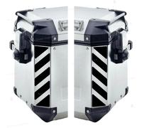 2pcs Rifrangenti Strisce Neri compatibile con GIVI TREKKER OUTBACK 48 37 ltr