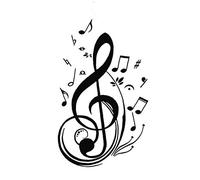 2pcs Rimovibile Bambini Adesivi Murali Note Musicali Living Room Decor Rivestimento Pareti Carta Dirigono La Decalcomania PVC Atossico Poster Parete