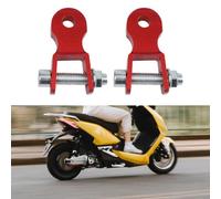 2PCS Riser Ammortizzatore Posteriore per m10 in Lega di Alluminio per Moto - Estensione Altezza e (red)
