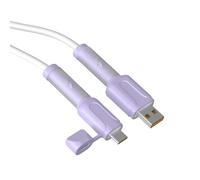 2Pcs Riutilizzabile Silicone Cable Protector Protezione Cavo di Ricarica Risparmio Antipolvere di Stoccaggio Protettivo Per Telefono Adattatore di Ricarica Silicone Protezione Cavo Dati