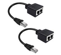 2Pcs RJ45 Cable 1 In 2 Ethernet Lan Network Adapter Cable RJ45 1 Male
