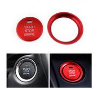 2pcs Rosso Auto Motore Pulsante Cover Anello Set Kit Per Mazda 3 Axela CX-3 CX-4