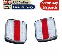 2pcs Rosso / LED Ambra Posteriore Luci Stop Freccia Lampade 12-24V Tipper Camion