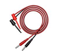 2PCS Rosso Nero Cavo di Prova Multimetro Spina a Banana da 4MM for Provare Gancio Pinze Cavo Filo 100CM Connettore Elettrico Q.70057B(B)
