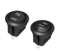 2PCS Rotondo KCD1 Interruttore A Bilanciere 12V ON Off MINI Interruttore A Levetta 2 Pin SPST 10A/125V 20MM con Filo for Auto Auto Marine Barca