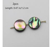 2pcs Rotondo Naturale Abalone Conchiglia Non-Porous Perline Fascino Gioielli Fai
