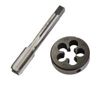 2pcs Rubinetto + Die 2x Set Kit 1/2-28 1/2x28 Filettatura Unef HSS Destra Tool