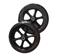 Liang 2 pz 6"7" 8"Ruote per Carrozzina Walker di Ricambio Antiscivolo Antiusura Ruota Anteriore Universale per Sedia A Rotelle di Montaggio Nero Pneumatico Solido