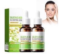 2PCS Salicylic Acid Face Serum, Siero Viso con Acido Salicilico, Anti-imperfezioni Contrasta Punti Neri e Brufoli, Riduce le Linee Sottili, Niacinamide - Siero sbiancante, 30ml