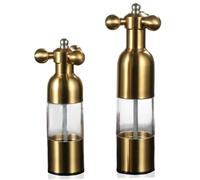 2PCS Salt and Pepper Grinder Manual Adjustable Salt and Pepper Mill with Customizable Coarseness Easy-to-Use Shakers for Kitchens Restaurants