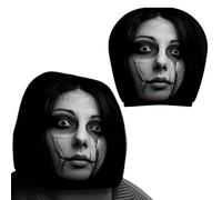 2pcs Scary Car Seat Headrest Cover, Ghost Face Headrest Covers, Horror