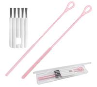 2PCS Scovolino per Cannucce(con Spazzola per Tappi di Bottiglia+scatola per riorganizzare) Spazzola Pulisci Cannucce | Pulisci Facilmente Bottiglie di Vetro e Cannucce con Efficienza-Rose