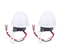 2PCS Sensore automatico dell'illuminazione stradale Interruttore fotocellula dal tramonto all'alba Controllo automatico on/off della foto per lampione da esterno a LED da giardino (12V)