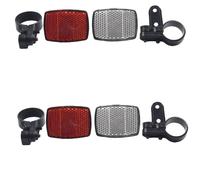 2pcs / Set Anteriore e Posteriore Bicicletta Riflettore Rosso & Bianco Supporto
