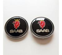2PCS Set Auto Cofano Anteriore E Posteriore Boot Badge Emblema Sticker Per SAAB 93 9-3 95 9-5 2003-2010 12844161 12785871 Nero