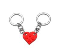 2pcs/set couples matching brick love heart keychain key ring Valentine's Day gifts for him her