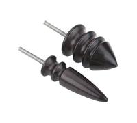 2pcs / Set Diy Handmade Leather Craft Carving Tool Round Pile Leather Polisher Leather Tool