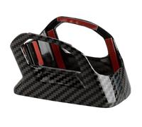 2pcs Set Fibra di Carbonio Stile ABS Auto Anteriore Pomello Leva Del Cambio Base