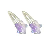 2pcs/Set Jelly Texture Clip per Capelli Per Ragazze Calde Paillettes Stella Forma Capelli Barrettes Ponytail Clip Per Ragazze Adolescenti