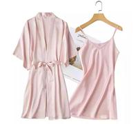 2pcs Sexy Pizzo Accappatoio Kimono Set Sposa / Damigella Casual Nanna Wear Per