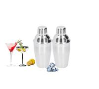 2Pcs Shaker da Cocktail in Acciaio Inox, Piccolo Martini Shaker Drink Shaker Mini Drink Mixer Shaker Set Bar Shaker per Bevande Miste 350ml