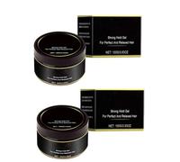 2PCS Shea Butter Hair Styling Gel Strong Holding Finished Molding Non Greasy Edges Controls Shaping Curly Portable Hair Gels