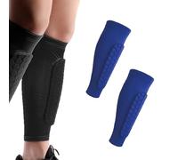 2PCS Shin Guards with Compression Sleeves, Honeycomb Pads - Lightweight Leg Protective Gear for Soccer, Football, Baseball, Boxing - Fit for Youth, Adult & Kids (D,XL)