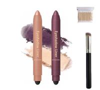 2Pcs Shinalify Eyeshadow, 2-In-1 Eyeliner & Eyeshadow, Long-Lasting Smudge-Proof Wear,Smooth & Easy Color,Eye Shadow Stick Makeup, Smokey Eyes In 3 Minutes (D-404, SIZE)