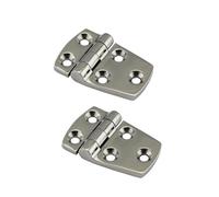 2PCS Short Side Hinges With 5 Holes Stainless Steel 316 57mm 70mm Heavy Duty Mirror Polish Marine Boat Hinge Hardware Parts Durata(38X57mm)