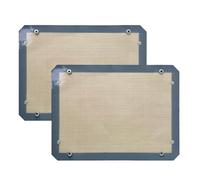 2PCS Silicone Fiber Baking Mat With Buckle, Reusable Corners Snap Together To Form Leakproof & Non Stick Tray, Oven Liner