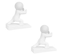 2PCS Simpatico Fermaporta Da Pavimento, 12,2x12cm ABS Decorativo Fermaporta, Design Antiscivolo Con Parte Inferiore A Forma Di Per Proteggere Il Pavimento