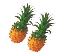 2pcs Simulazione Frutta Ananas Modello Frutti realistici Modello Ornamento
