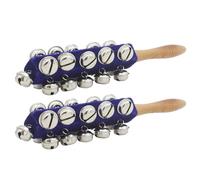 2Pcs Sleigh Bells Musical Percussioni Campane 21 Manico In Legno Stick Shaker Per Vacanze Matrimonio Compleanno Facile Da Usare Manico In Legno Slitta