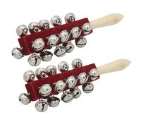 2Pcs Sleigh Bells Musical Percussioni Campane 21 Manico In Legno Stick Shaker Per Vacanze Matrimonio Compleanno Facile Da Usare Manico In Legno Slitta