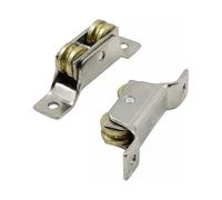 2pcs Sliding Door Wheels Two Wheels - Iron Casters, Fixed Groove Gate Roller Support U-Groove Wheel