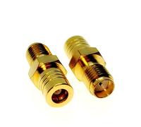 2PCS SMA femmina a SMB femmina Jack connettore adattatore coassiale RF