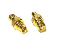 2pcs SMA Jack femmina a MCX Jack femmina Connettore adattatore coassiale RF Dritto placcato in oro