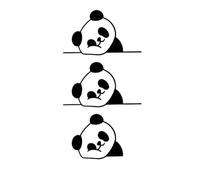 2Pcs Small Panda Waterproof Temporary Tattoos Stickers Body Art Fake Cute Tattoos For Men Women(005)