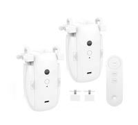 2PCS Smart Automatic Curtain Opener with Remote, Remote Controlled Electric Curtain Opener, Curtain Robot Motor for Roman Rod/I-Shaped/U-Shaped Curtain Tracks for Smart Living(B)