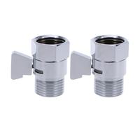 2Pcs Soffione doccia Valvola di intercettazione Adattatore a T Soffione doccia